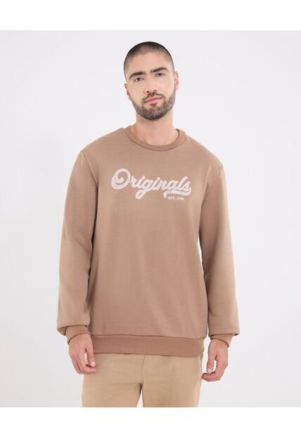 Buzo  Para Hombre Cuello Redondo Color Café Marca Ostu #60060603