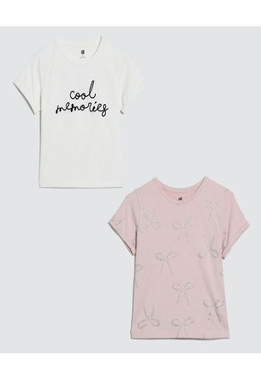 Camiseta Para Niña Manga Corta Color Pack X Marca Ostu #90090243