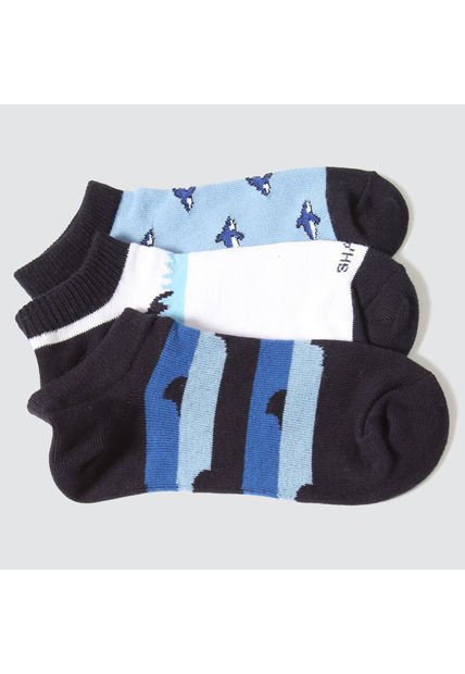 Medias Infantil Niño Invisible Algodon Color Negro Marca Ostu #80980078