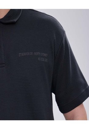 Polo Para Hombre Cuello Maquina Sin Bolsillo Color Negro Marca Ostu #60110703