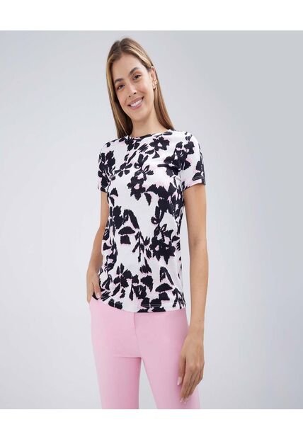 Camiseta Para Mujer Manga Corta Color Negro Marca Ostu #40092110