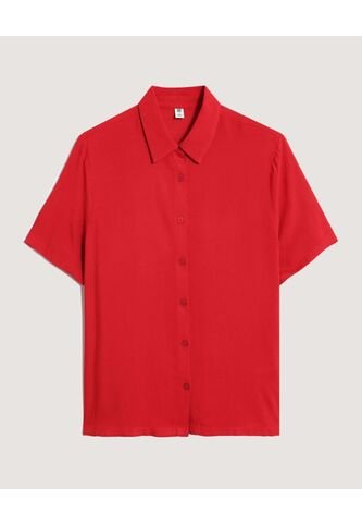 Camisa  Para Mujer Manga Corta Color Rojo Marca Ostu #40010367 Ostu