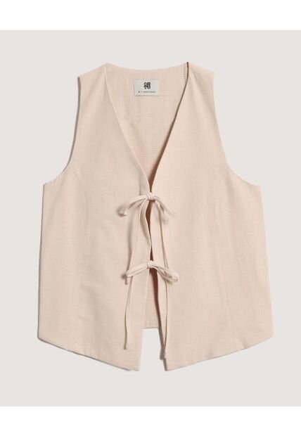 Chaleco  Para Mujer Plano Color Beige Marca Ostu #40250029