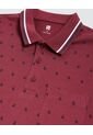 Polo Para Hombre Cuello Tejido Con Bolsillo Color Vino Marca Ostu #60110632 de Ostu