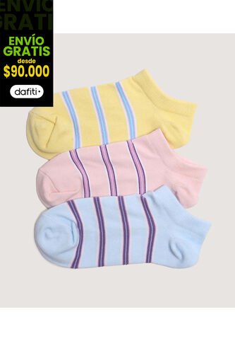 Medias Infantil Niña Invisible Color Azul Marca Ostu #90980152 Ostu