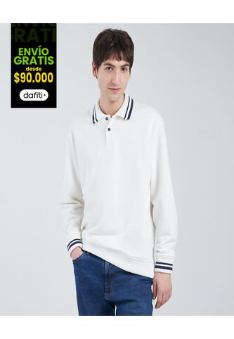 Buzo Para Hombre Cuello Tejido Color Blanco Marca Ostu #60060334 Ostu