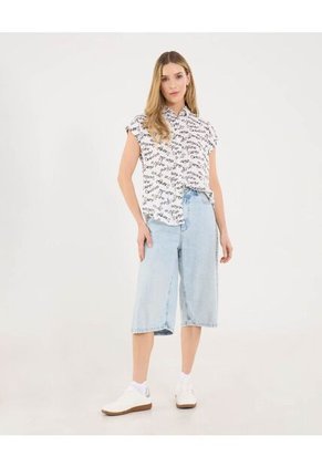 Camisa Para Mujer Manga Corta Color Negro Marca Ostu #40010337