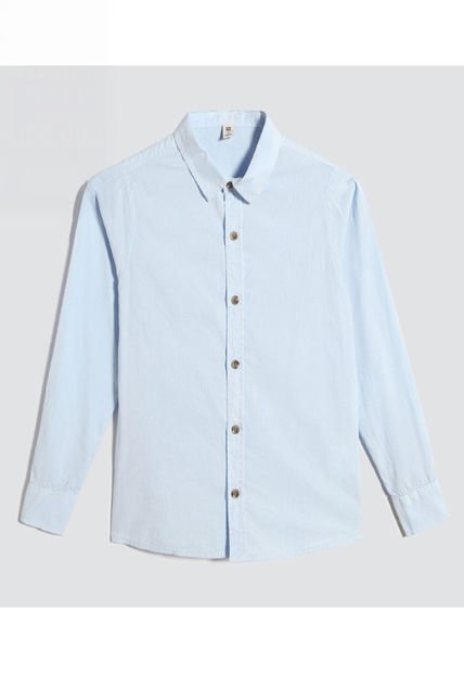 Camisa Para Niño Manga Larga Color Azul Claro Marca Ostu #80010047