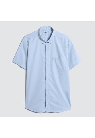 Camisa Para Hombre Manga Corta Con Bolsillo Color Azul  Marca Ostu #60010628 Ostu