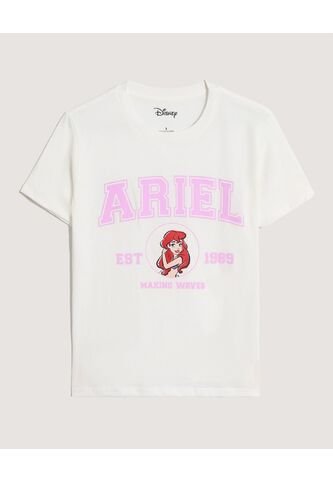 Camiseta  Para Mujer Manga Corta Cuello Redondo Color Crema Marca Ostu #40092741 Ostu