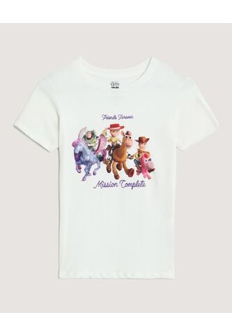 Camiseta Friends Forever Toy Story Para Niña  Infantil Niña Crema Ostu Ostu