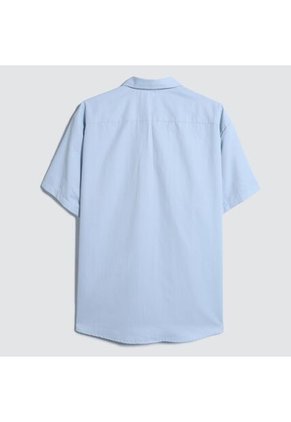 Camisa Para Hombre Manga Corta Con Bolsillo Color Azul  Marca Ostu #60010628