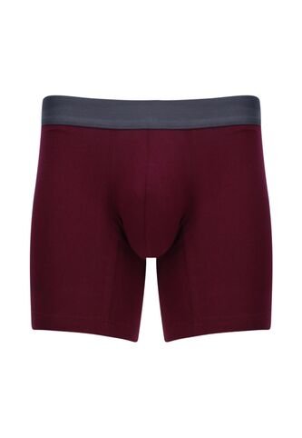 Boxer Medio Essential Fit  Para Hombre Vino Ostu Ostu