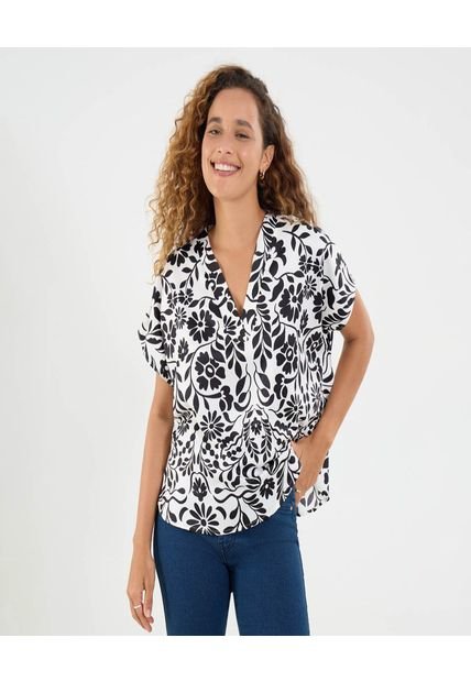 Blusa Para Mujer Manga Corta Color Negro Marca Ostu #40121164