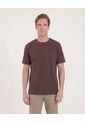 Camiseta Cuello Redondo Texturizada  Para Hombre Café Ostu de Ostu
