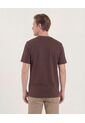 Camiseta Cuello Redondo Texturizada  Para Hombre Café Ostu de Ostu