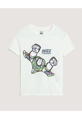 Camiseta Buzz Lightyear Para Niño  Infantil Niño Crema Ostu Ostu