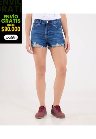 Short Para Mujer Relax Color Azul Marca Ostu #40190363 Ostu