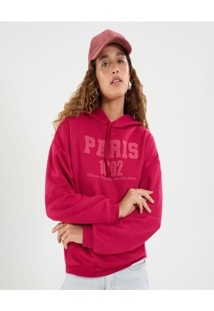 Buzo Para Mujer Hoodie Color Rojo Marca Ostu #40060461