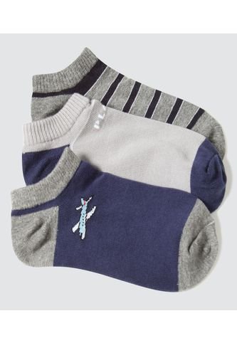 Medias Infantil Niño Invisible Algodon Color Negro Marca Ostu #80980081 Ostu