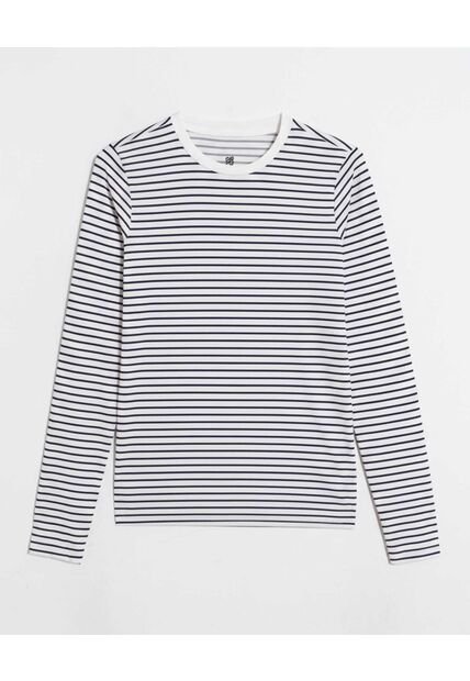 Camiseta  Para Mujer Manga Larga Cuello Redondo Color Azul Marca Ostu #40092677