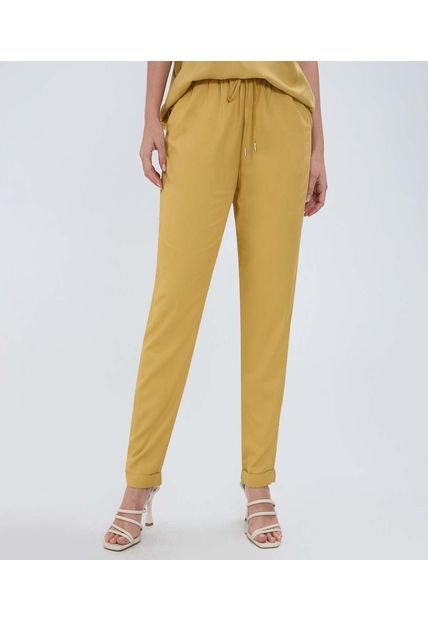 Pantalón Para Mujer Jogger Color Amarillo Marca Ostu #40070517