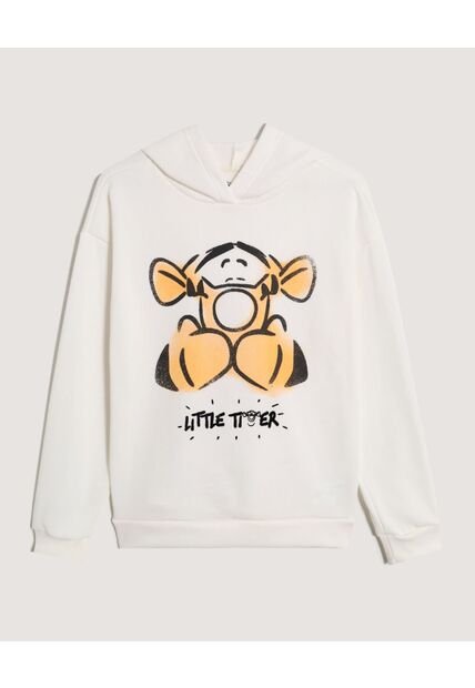 Buzo  Para Mujer Hoodie Color Marfil Marca Ostu #40060517