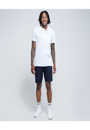 Polo Para Hombre Cuello Tejido Con Bolsillo Color Blanco Marca Ostu #60110577