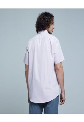 Camisa Para Hombre Manga Corta Con Bolsillo Color Rosado  Marca Ostu #60010631