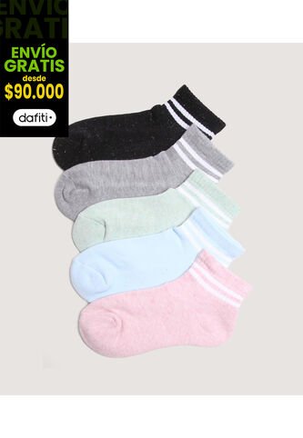 Medias Infantil Niña Tobillera Color Rosa Marca Ostu #90980159 Ostu