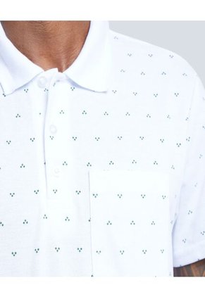 Polo Para Hombre Cuello Tejido Con Bolsillo Color Blanco Marca Ostu #60110577