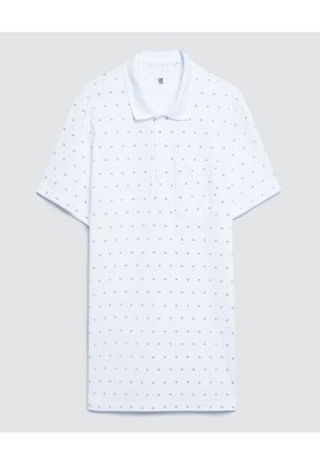 Polo Para Hombre Cuello Tejido Con Bolsillo Color Blanco Marca Ostu #60110577