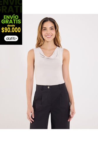 Body Para Mujer Manga Sisa Color Beige Marca Ostu #40200235 Ostu