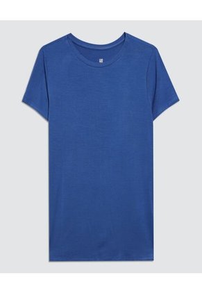 Camiseta Para Mujer Manga Corta Color Azul Marca Ostu #40092099