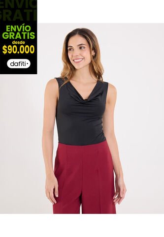 Body Para Mujer Manga Sisa Color Negro Marca Ostu #40200234 Ostu