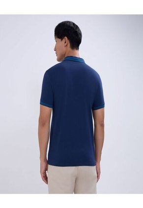 Polo Para Hombre Cuello Tejido Sin Bolsillo Color Azul Marca Ostu #60110642