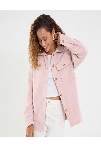 Chaqueta Para Mujer Trucker Color Rosa Marca Ostu #40080240