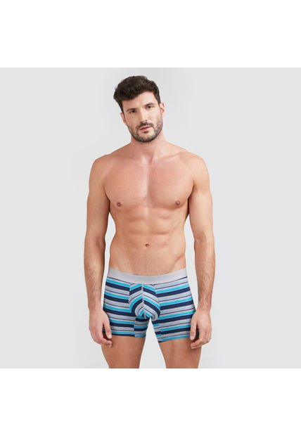 Pantaloncillo Para Hombre Boxer Filete Medio Algodón Color Gris Marca Ostu #60000262