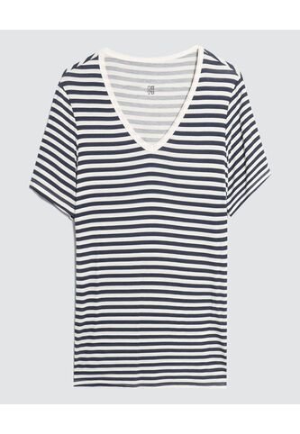 Camiseta Para Mujer Manga Corta Color Azul  Marca Ostu #40091958 Ostu