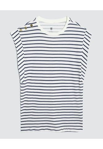 Camiseta Para Mujer Manga Corta Color Azul  Marca Ostu #40091999 Ostu