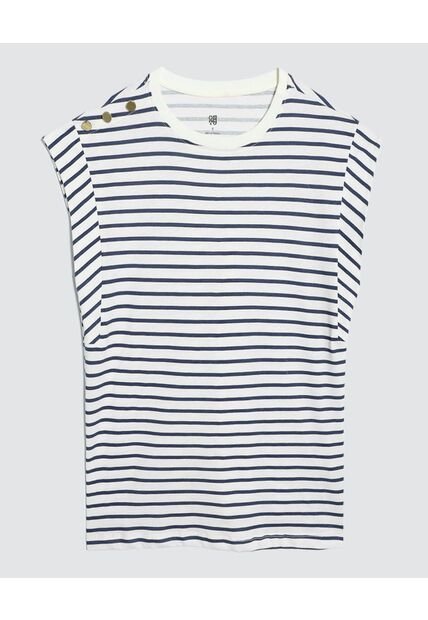 Camiseta Para Mujer Manga Corta Color Azul  Marca Ostu #40091999