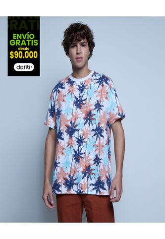 Camiseta Para Hombre Manga Corta Color Blanco Marca Ostu #60091166 Ostu