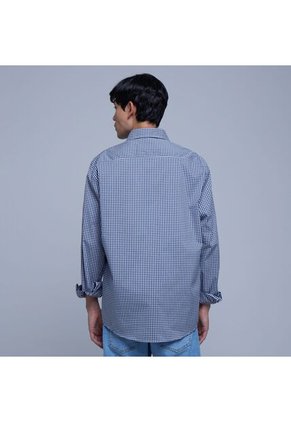 Camisa Para Hombre Manga Larga Con Bolsillo Color Azul  Marca Ostu #60010640