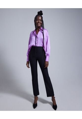 Camisa Para Mujer Manga Larga Color Lila  Marca Ostu #40010154 Ostu