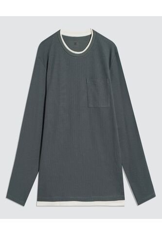 Camiseta Para Hombre Manga Larga Color Verde  Marca Ostu #60091538 Ostu