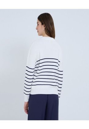 Saco Para Mujer Cuello Camisero Color Crema Marca Ostu #40330089