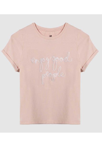 Camiseta Para Niña Manga Corta Color Rosa Marca Ostu #90090246