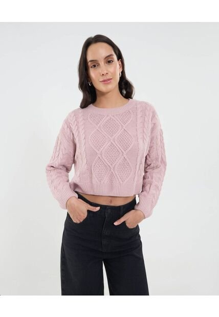 Saco Para Mujer Cuello Redondo Color Rosa Marca Ostu #40330074