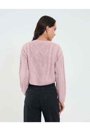 Saco Para Mujer Cuello Redondo Color Rosa Marca Ostu #40330074