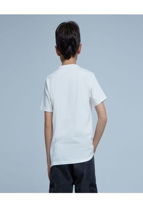 Camiseta Para Niño Manga Corta Color Blanco Marca Ostu #80090208